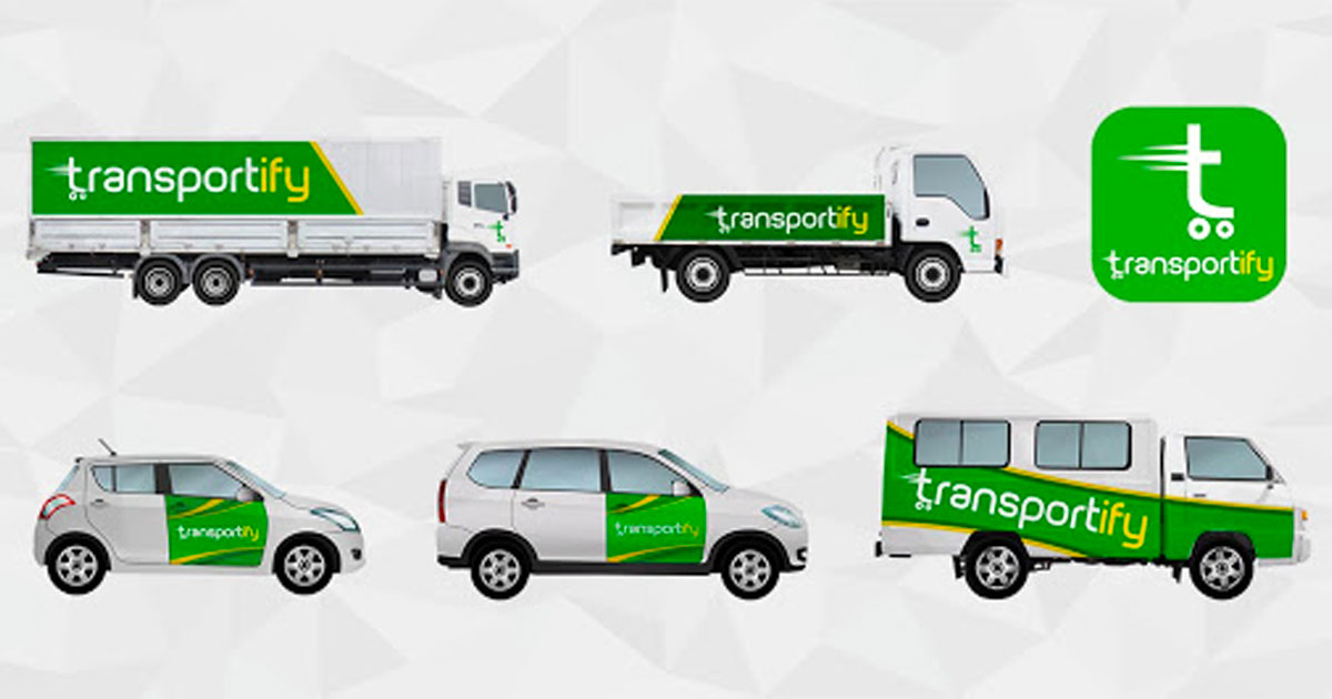 Transportify Sticker on Cargo Trucking Services Manila