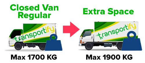 Closed Van Extra Space