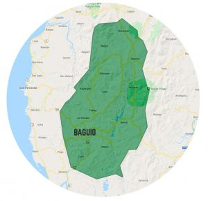 Baguio Service Area Map