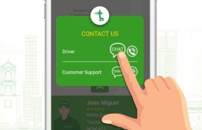 Customer and Driver Live Chat on Mobile App