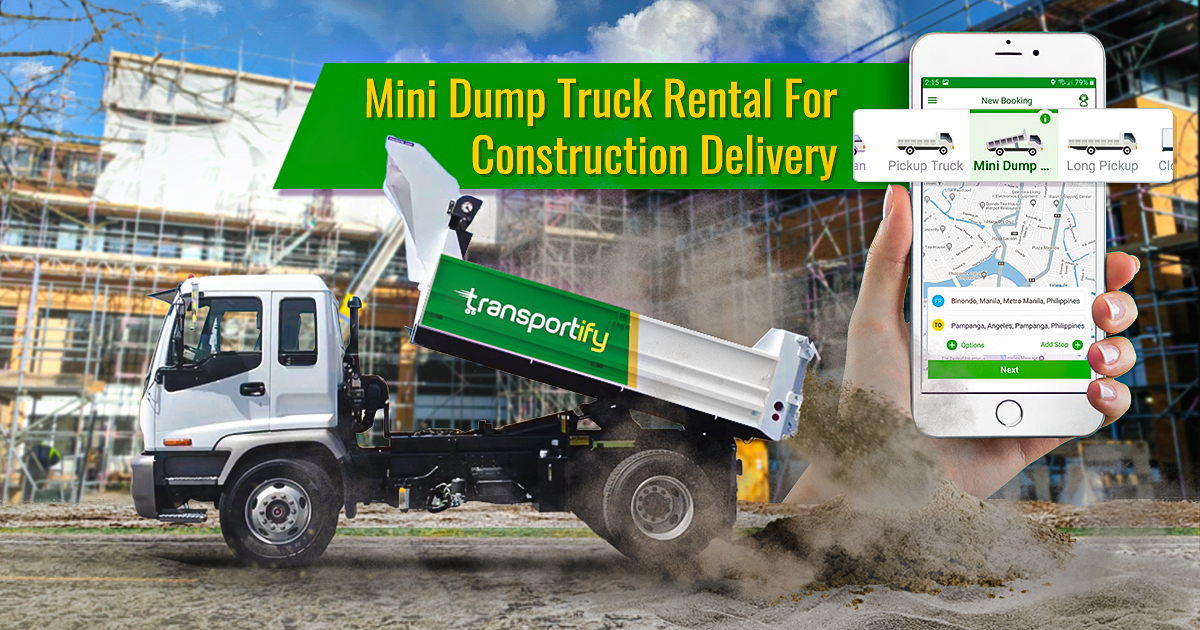 Mini Dump Truck Rental For Construction Delivery | Logistics App