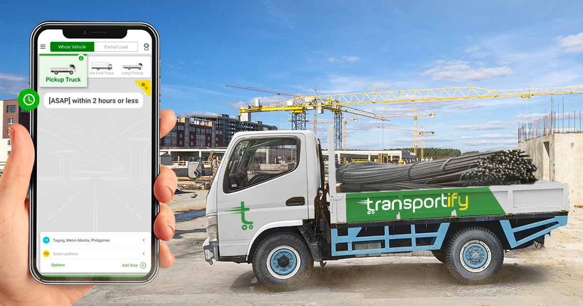On Demand Construction Materials Delivery App of Transportify