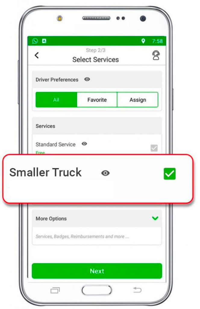 Smaller Truck Mobile Guide